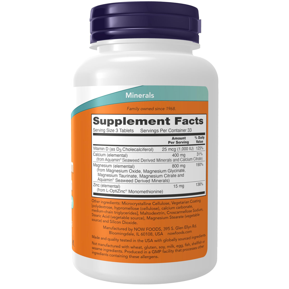 Magnesium & Calcium with Vitamin D3 and Zinc 100 Tabs Z25571
