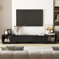 Expandable TV Stand Media Console Table with Three Drawers and Two Open Shelves V3240