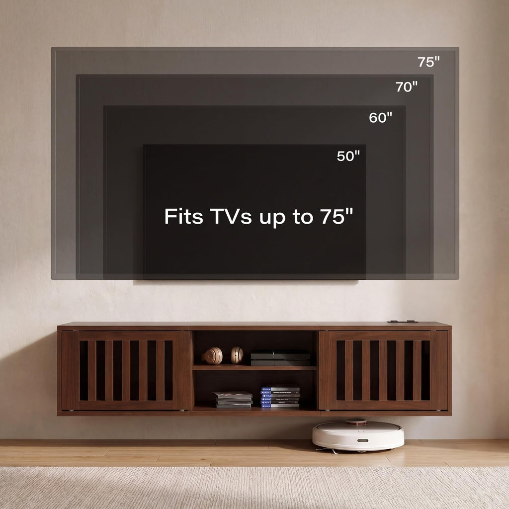 59" Floating TV Stand with Power Outlet I22468