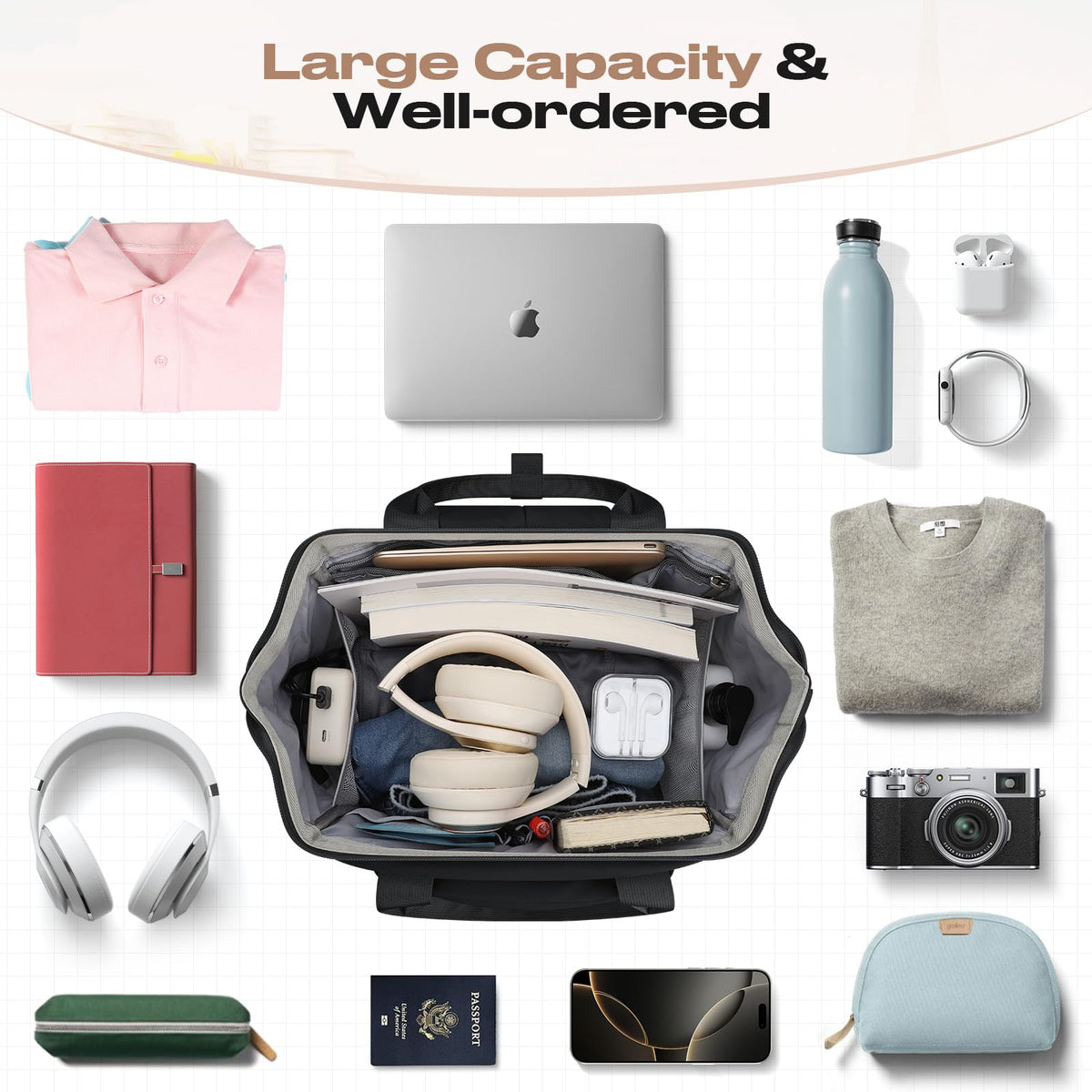 15.6-17.3" Laptop Backpack with Lunch Box U631