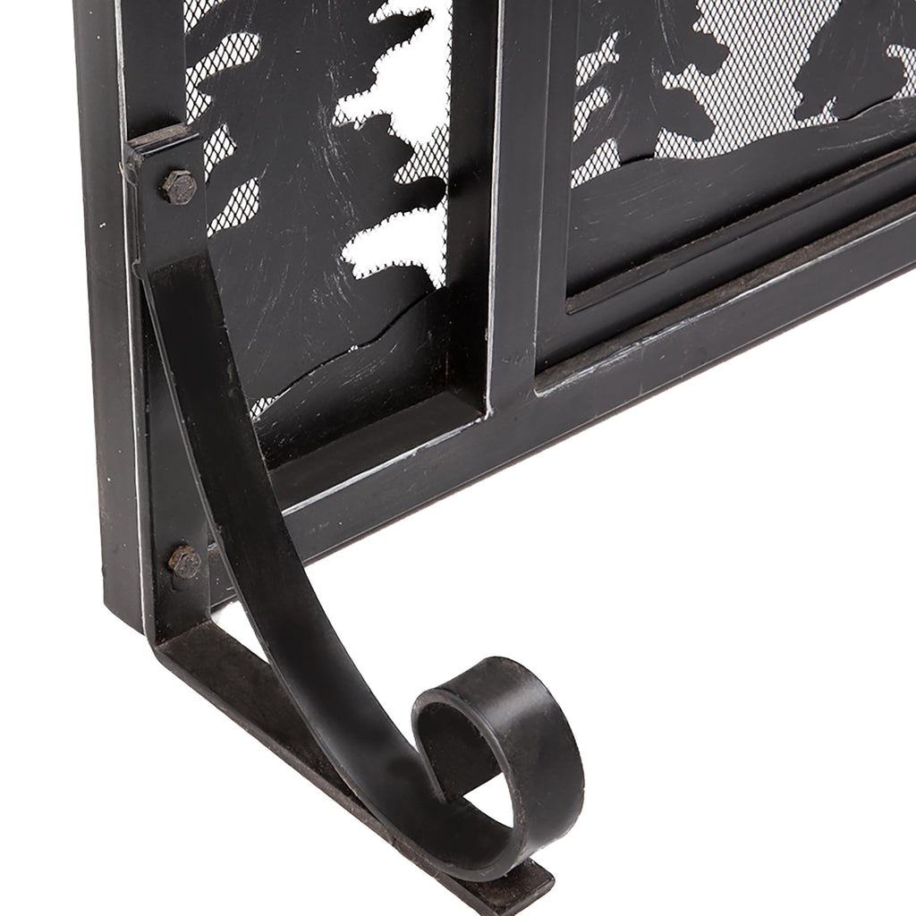 Black Metal Fireplace Screen A7079