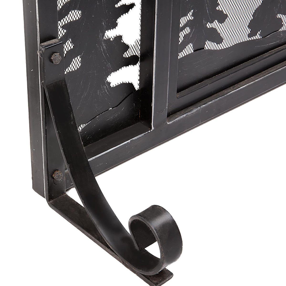 Black Metal Fireplace Screen A7079