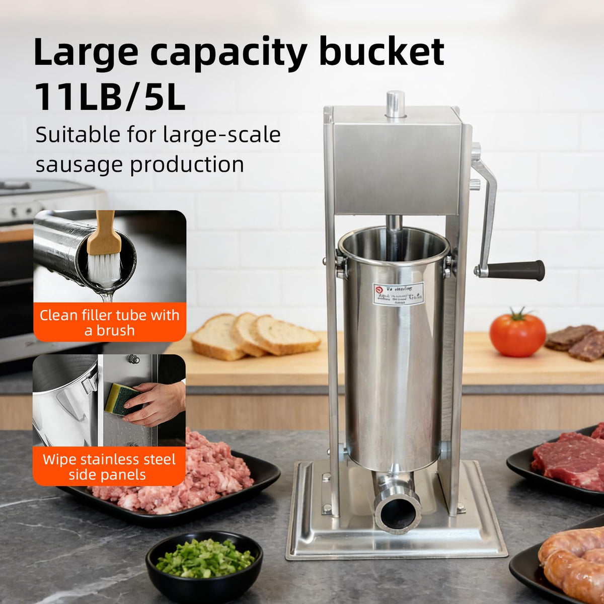 11LBS/5L Vertical Sausage Stuffer P6337