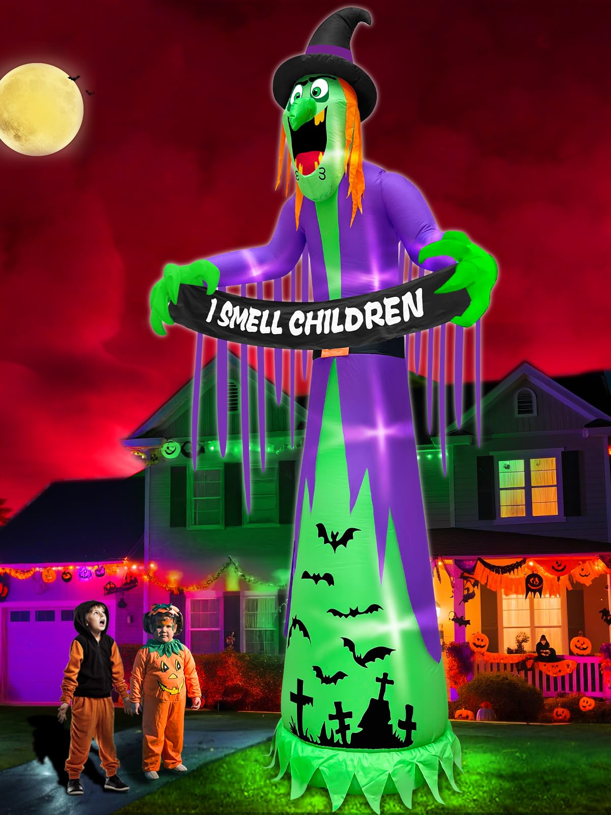 12FT Halloween Inflatables Witch Decorations Y8240