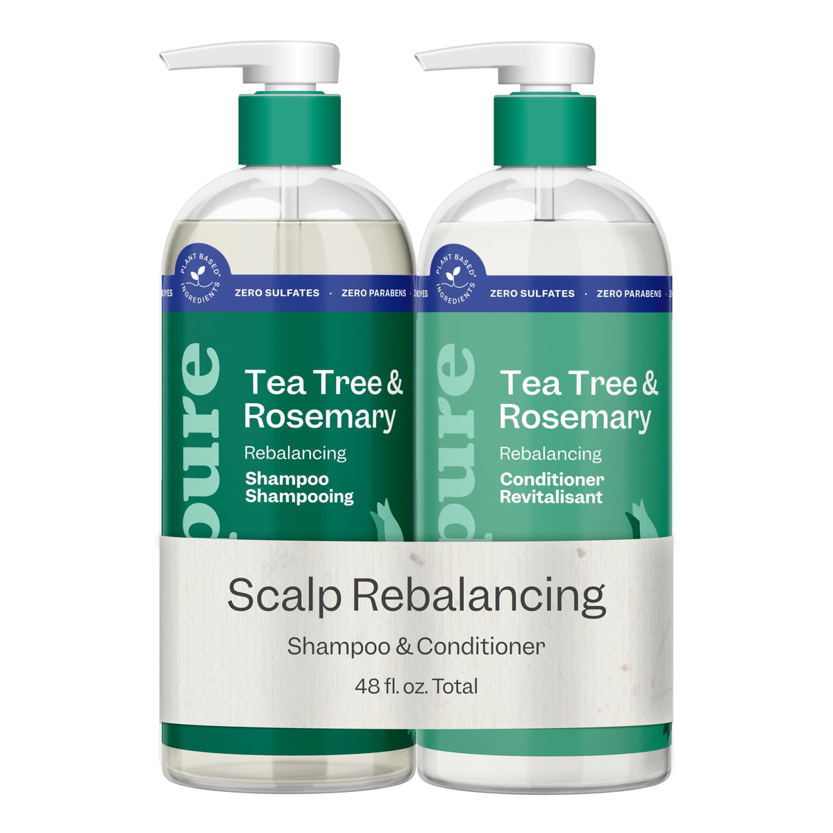 Tea Tree & Rosemary Shampoo & Conditioner Set 2x24oz B557