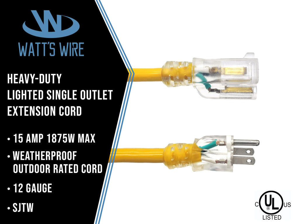15 ft 12 Gauge Heavy Duty Extension Cord Z406642