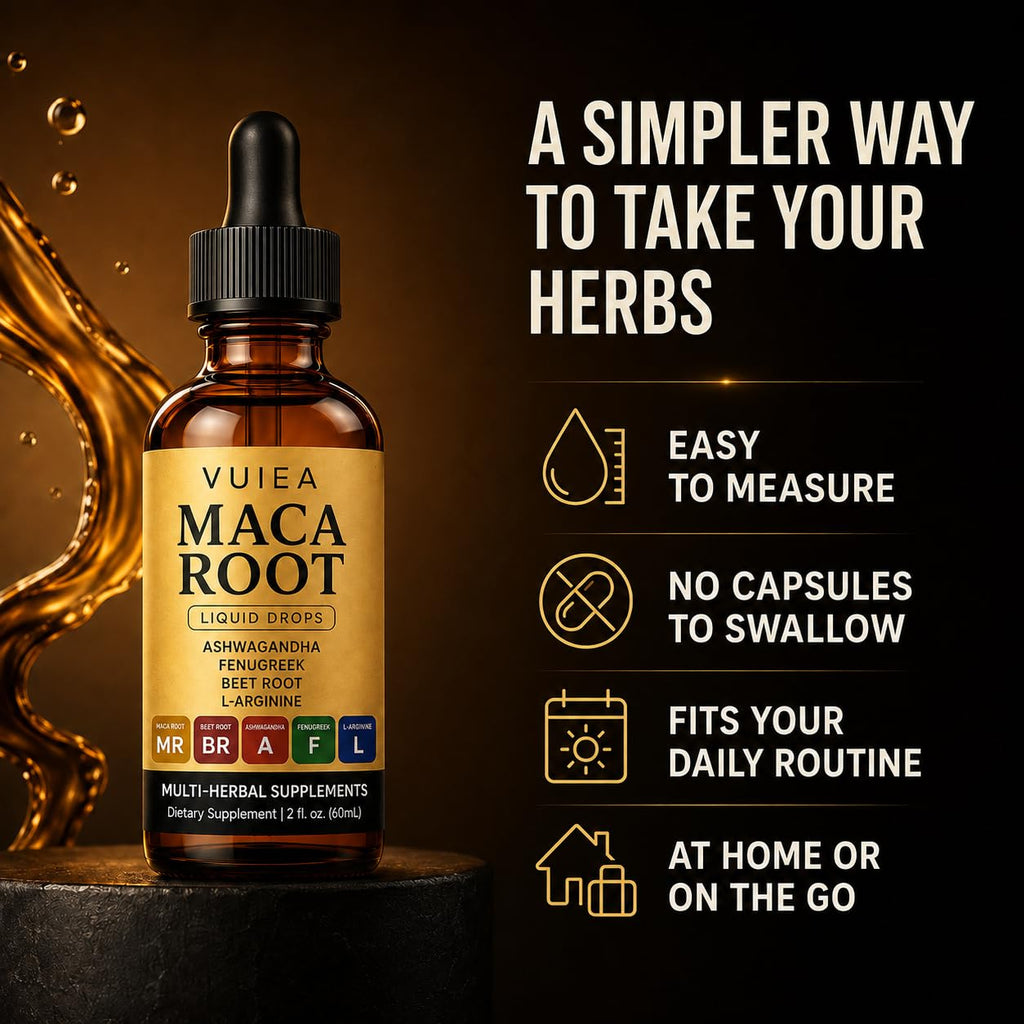 Maca Root Drops 5-in-1 Herbal Supplement 2 Fl Oz U75355