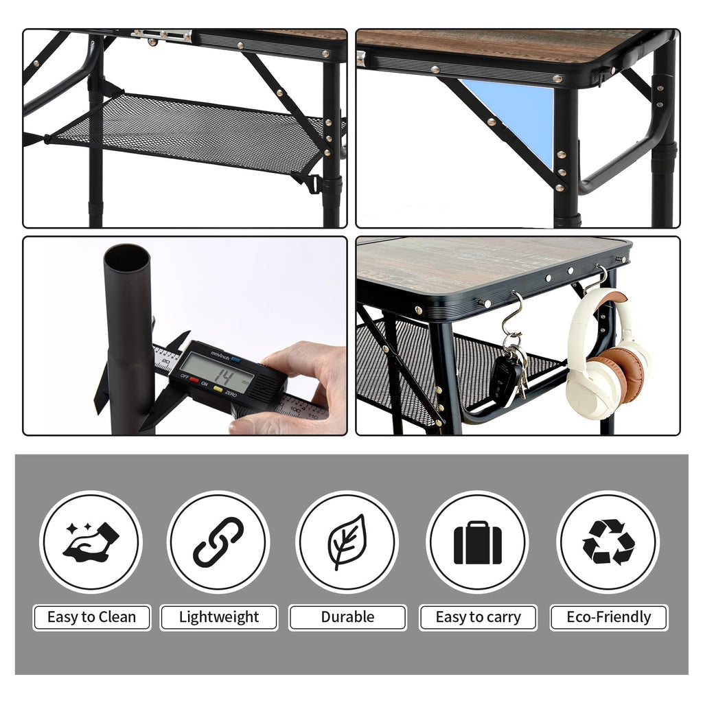 Folding Picnic Table 2ft Portable Camping Table N630121