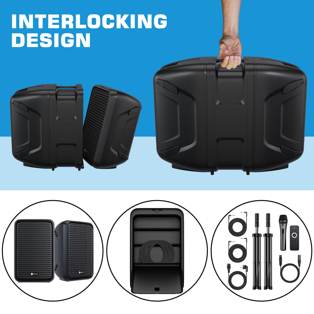 Portable All-in-One 2-Way PA System with 8-Channel Mixer N849286