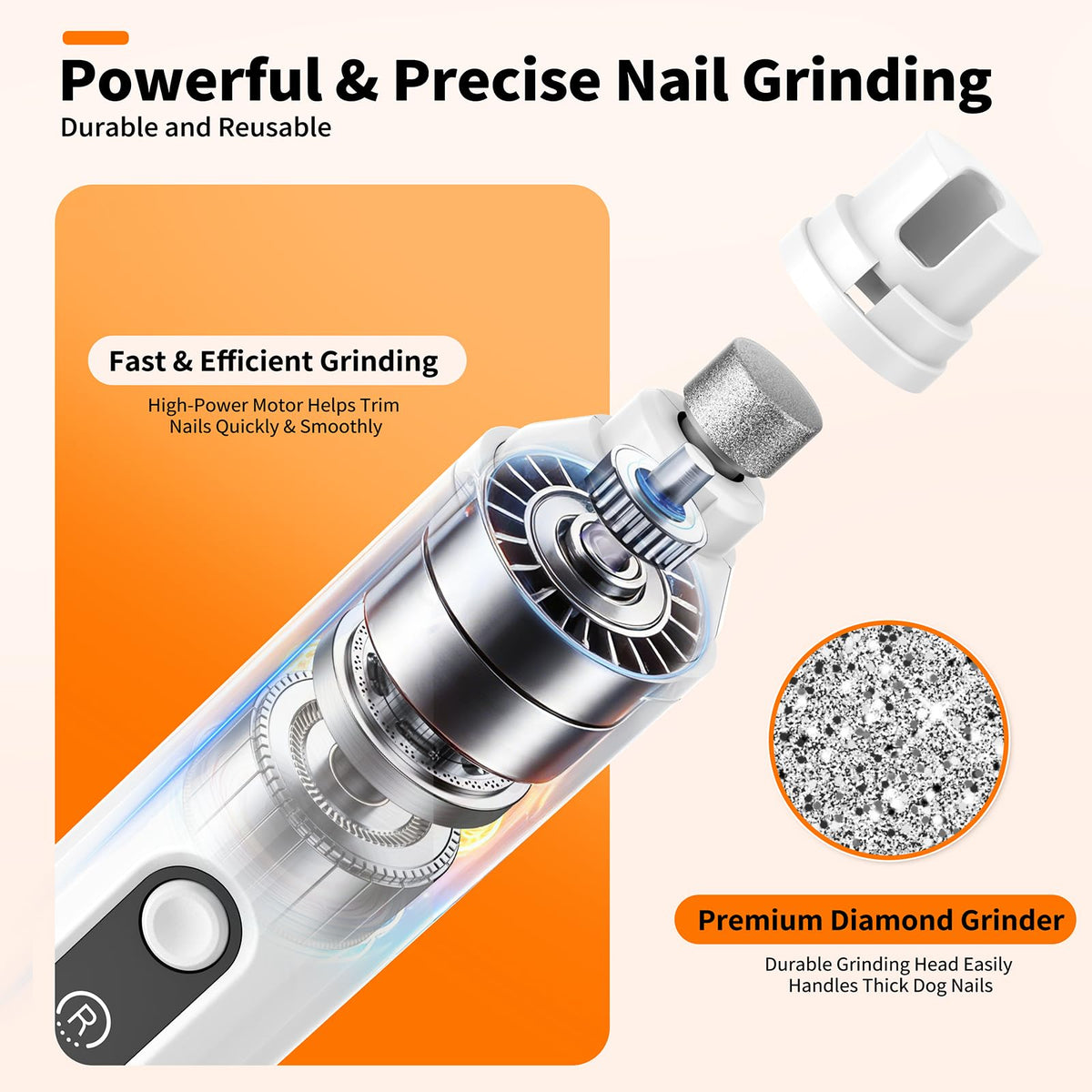 Electric Dog Nail Grinder with LED Light N770