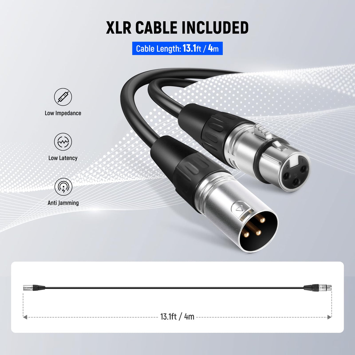 Cardioid Dynamic Microphone with XLR Cable Q85564