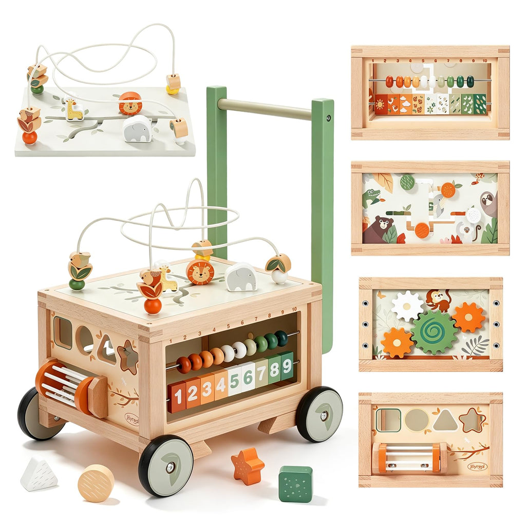 Wooden Baby Walker with Activity Cube S22611