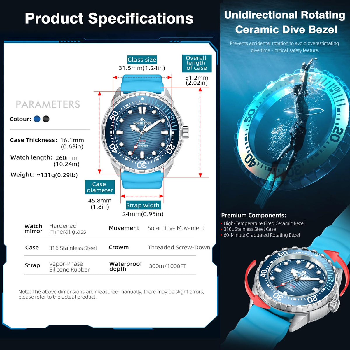 300M Water Resistant Stainless Steel Quartz Analog Watch X903