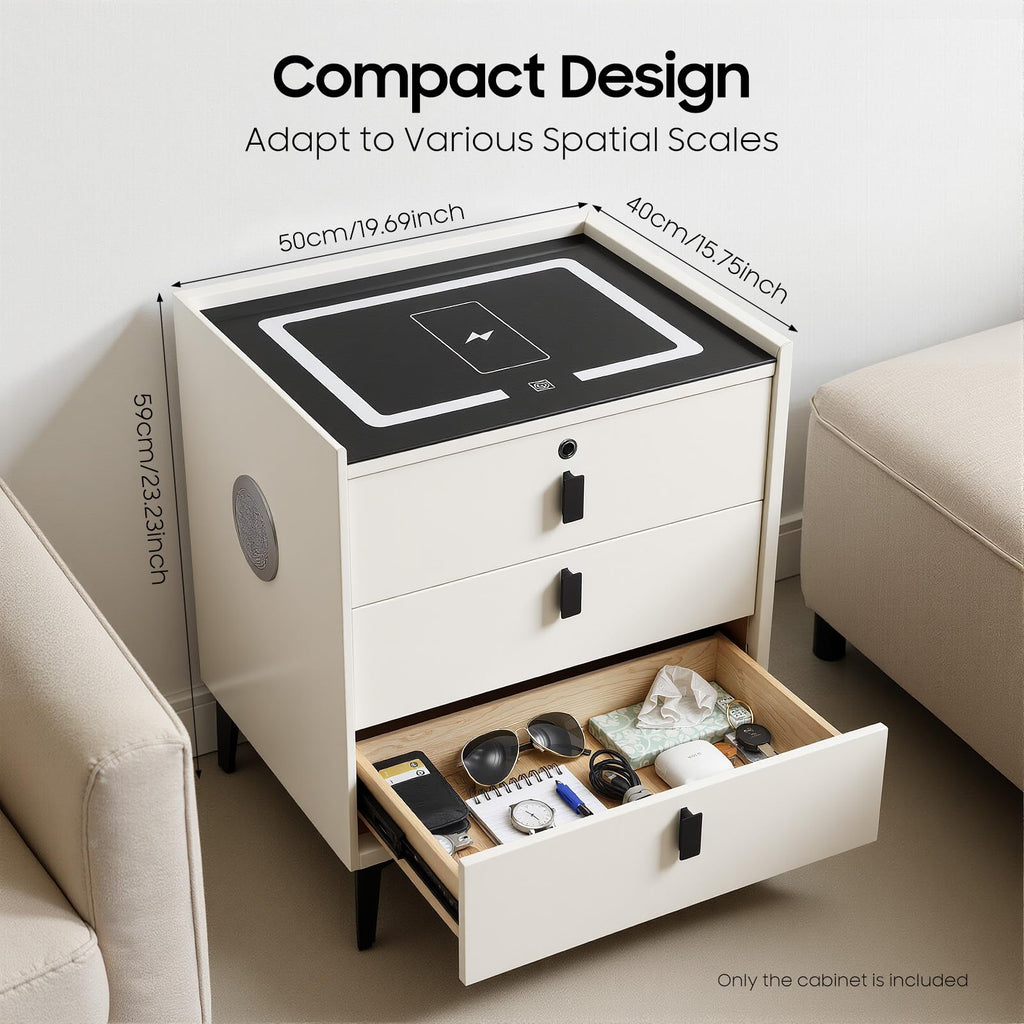 Bedside Table with Wireless Charging and Bluetooth Speaker J406