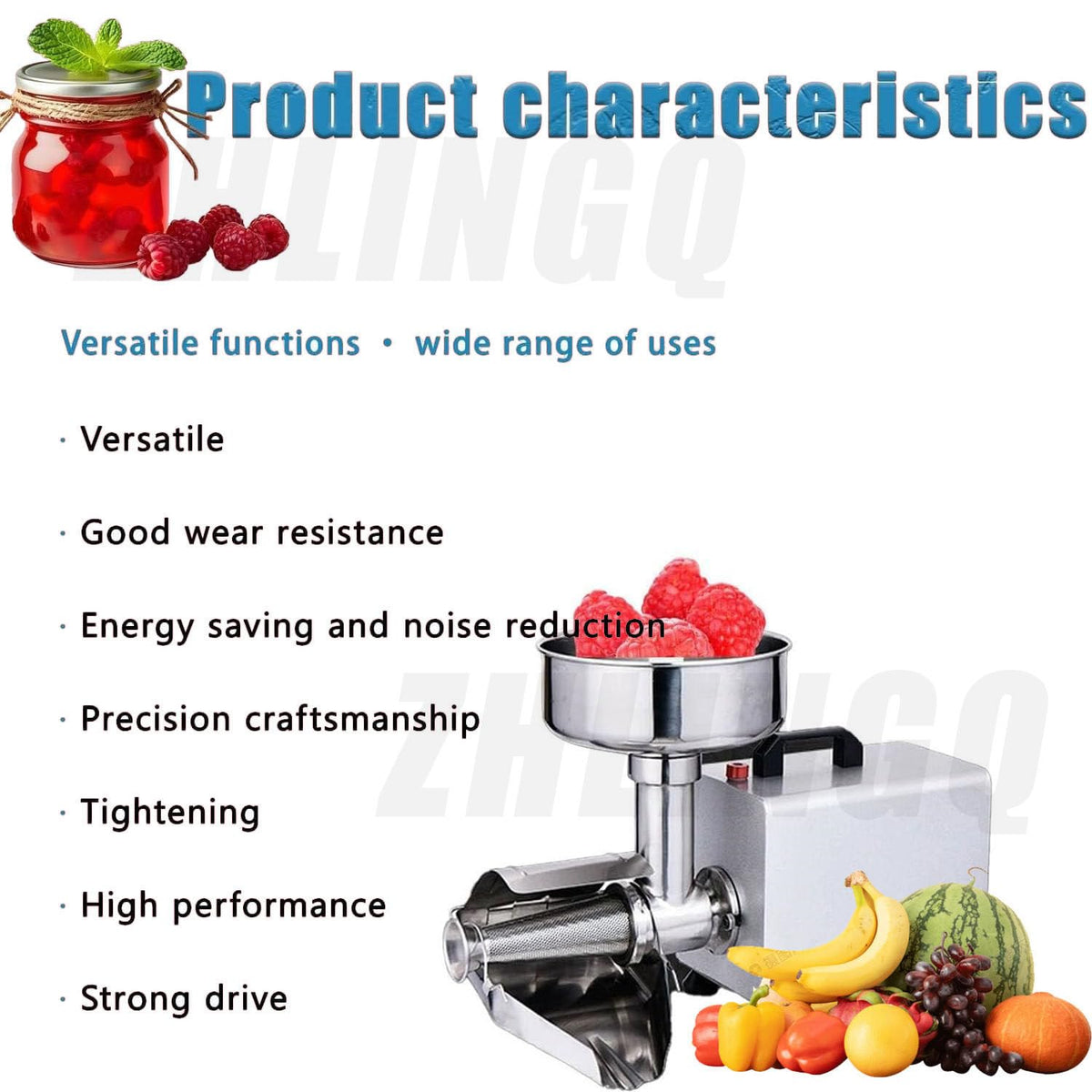 Electric Tomato Strainer Machine 330 lbs/hr 450W Stainless Steel E2060