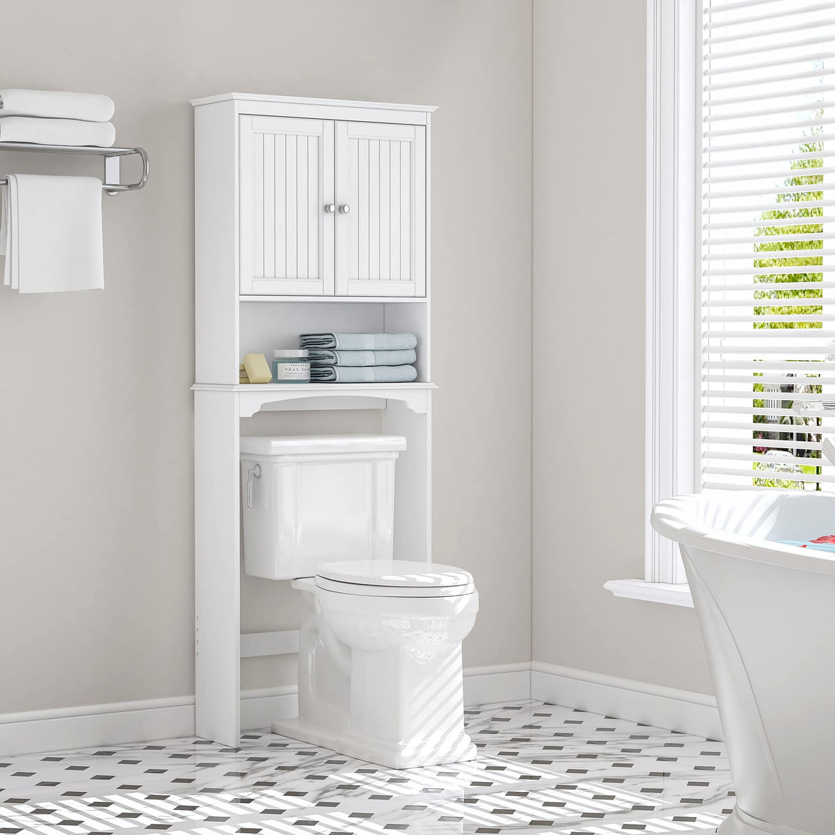 Over The Toilet Storage Cabinet with Doors G3672