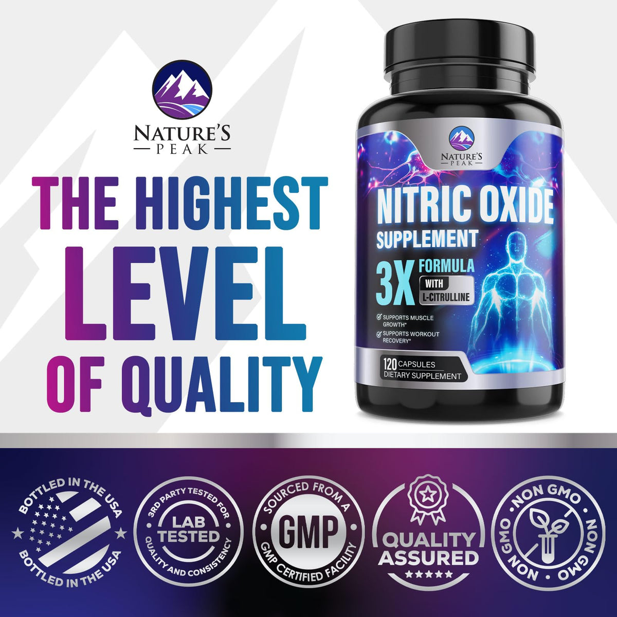 120 Capsules L-Arginine Citrulline Beta Alanine Nitric Oxide Booster D540