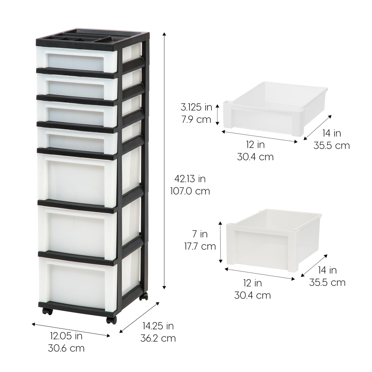 7 Drawer Rolling Storage Cart S752355