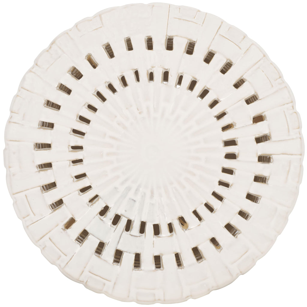 Cream Ceramic Decorative Accent Garden Stool N110