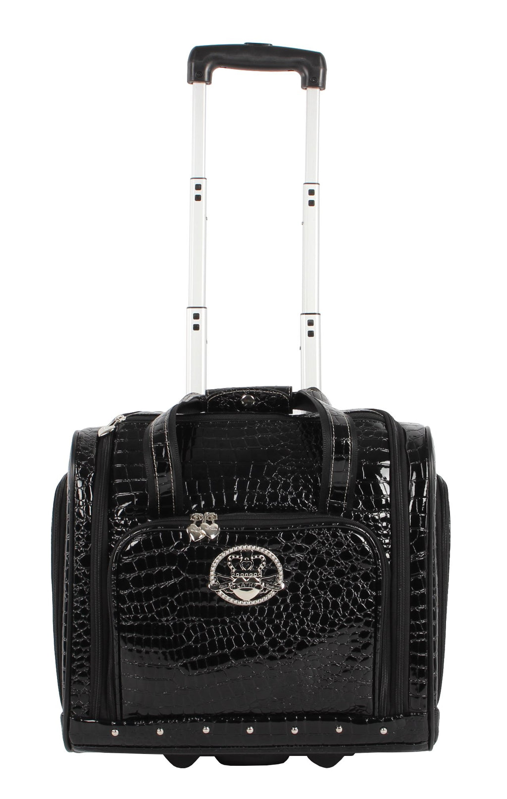 15 Inch Black PVC Underseat Luggage Q745