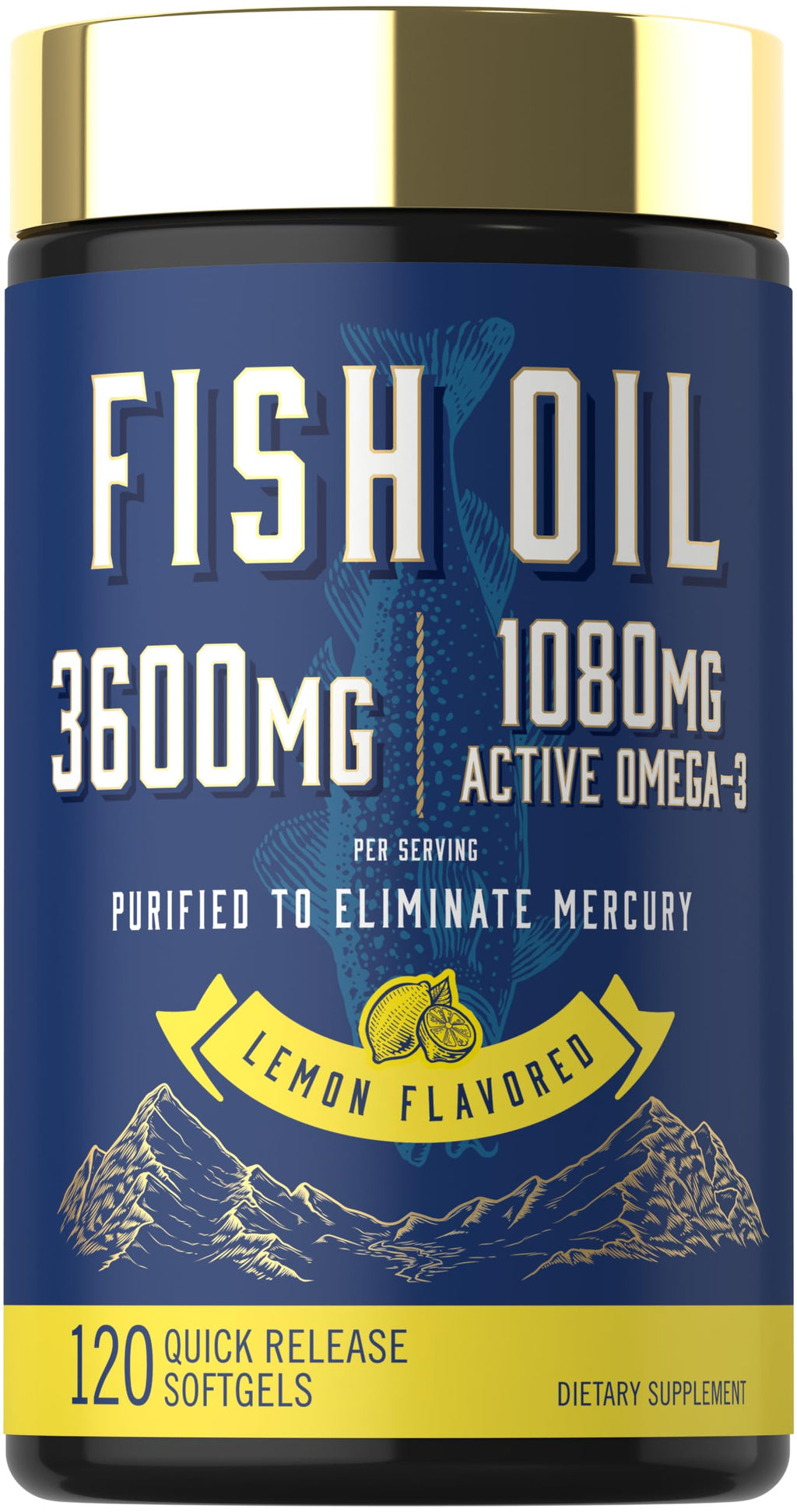 Fish Oil 3600mg 1080mg Omega 3 120 Count R13606