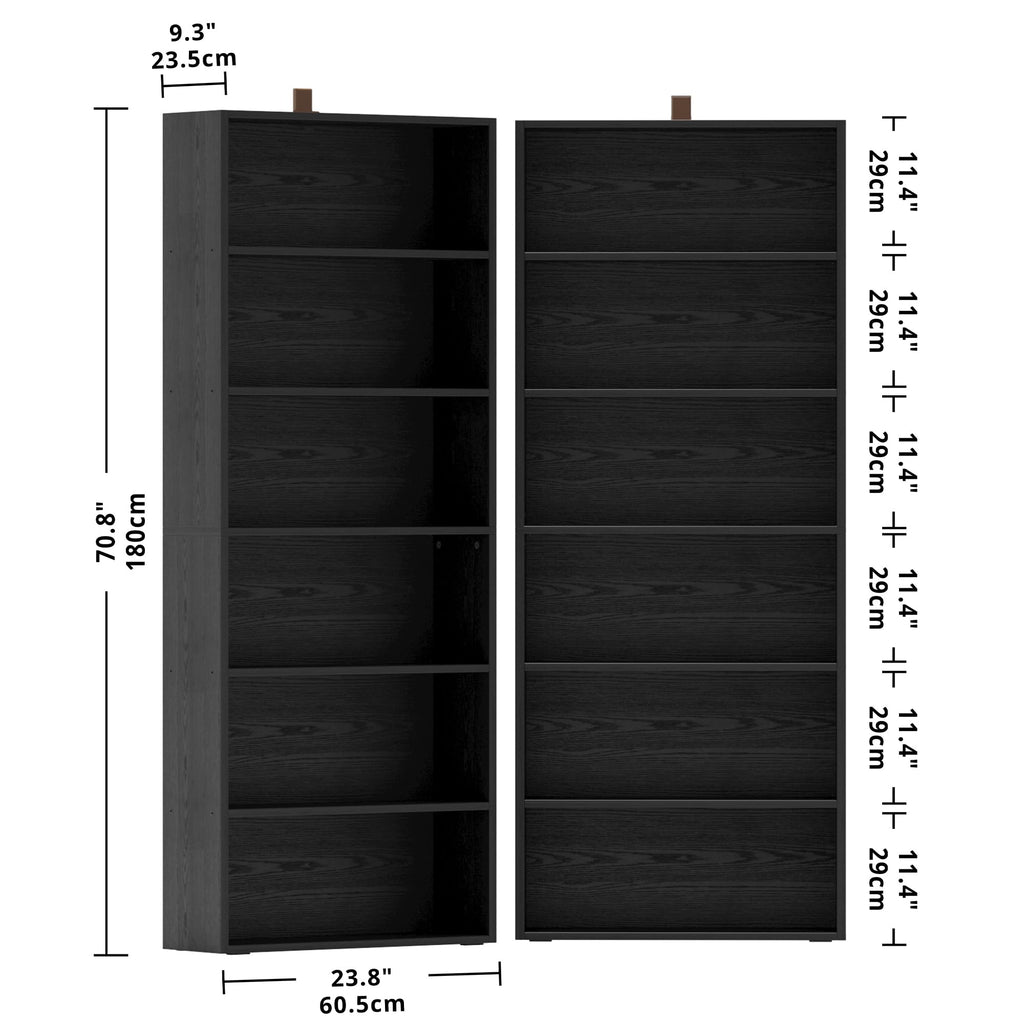 70" Tall 6 Tiers Bookshelf C6267
