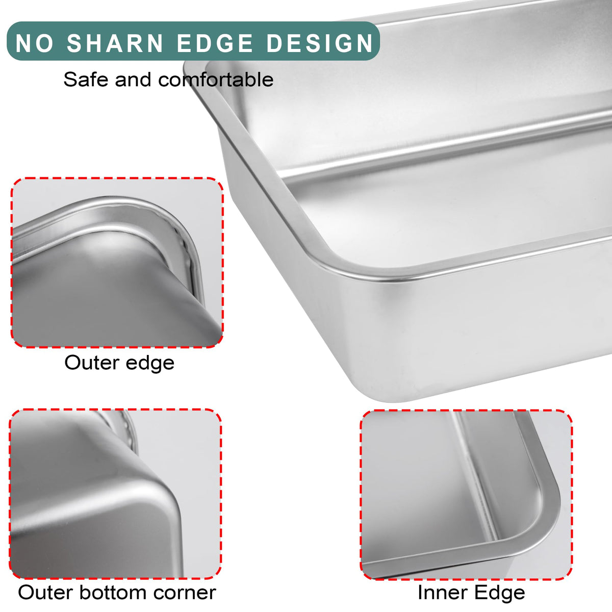 Large Stainless Steel Cat Litter Box S321