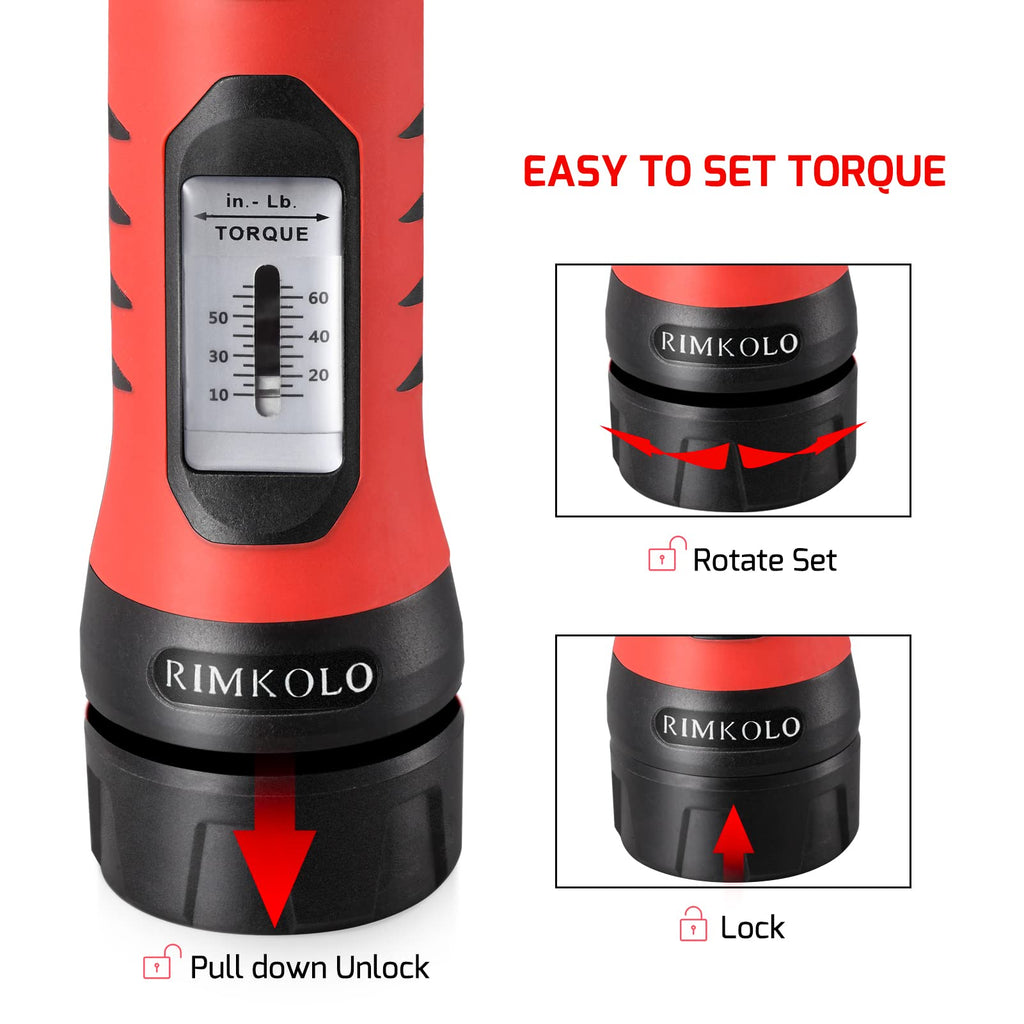 Torque Screwdriver Wrench Set with 29 S2 Alloy Bits & 5 Drive Sockets H482028