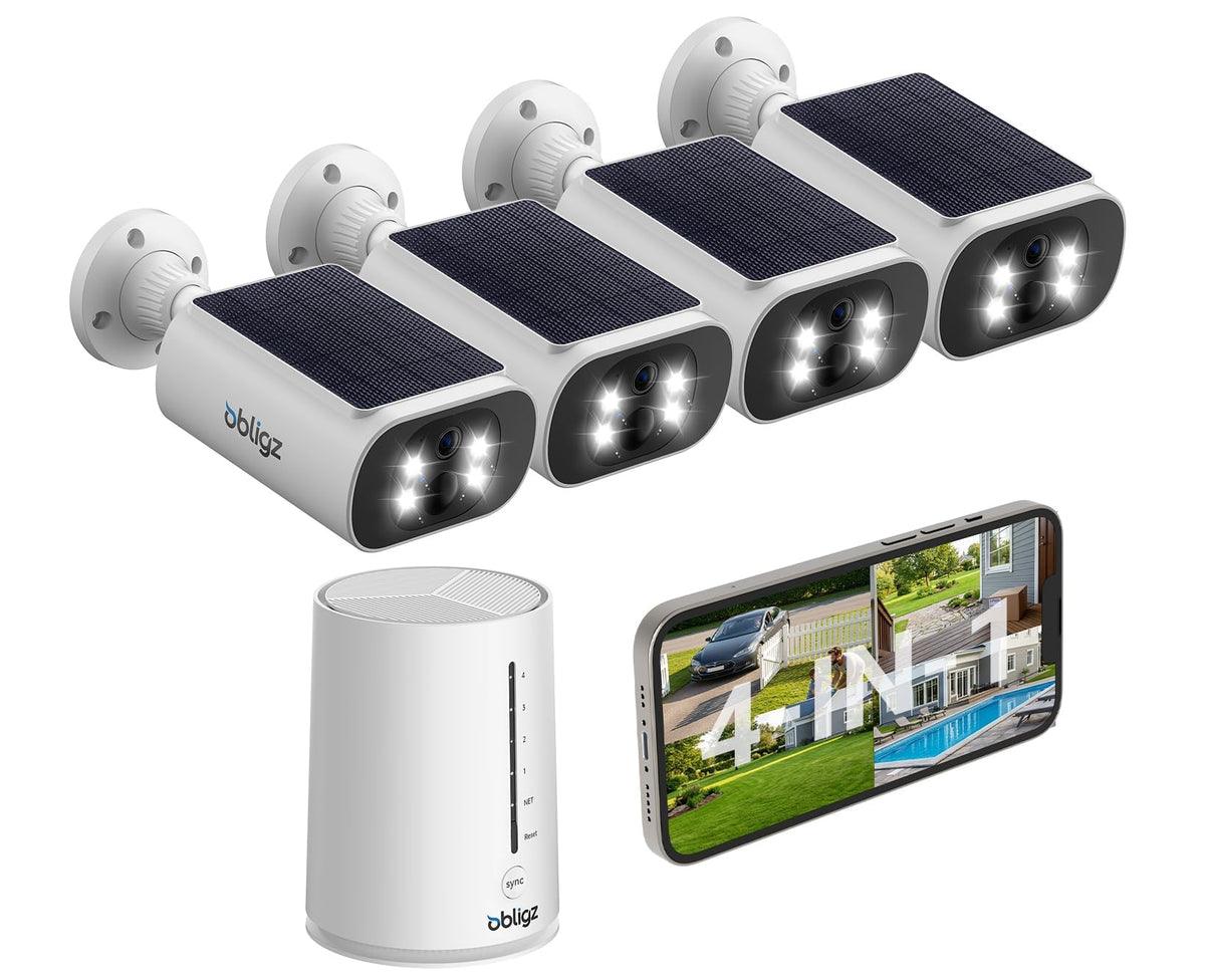 4MP Solar Security Cameras Wireless Outdoor L7024