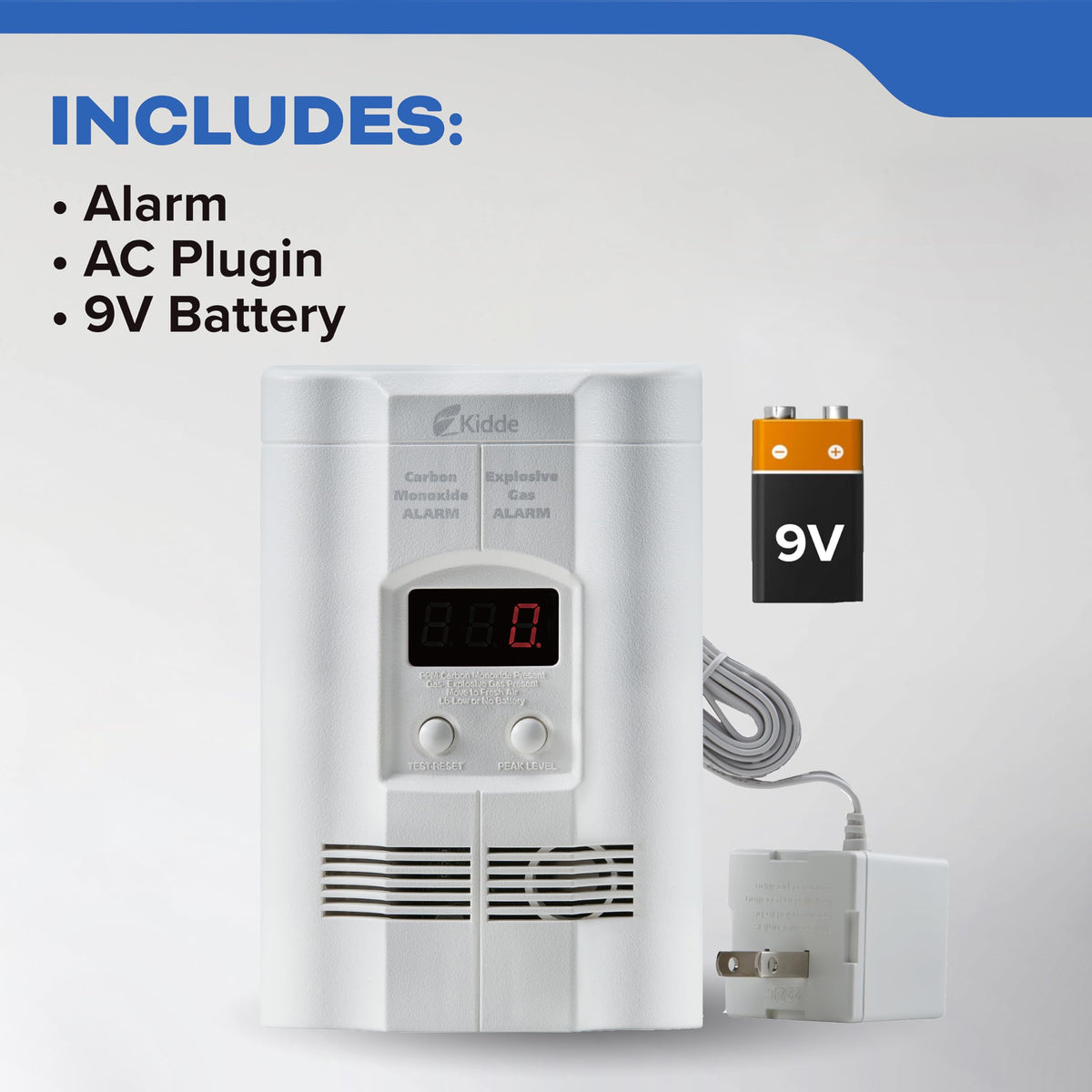 Carbon Monoxide & Explosive Gas Alarm with Digital Display F68730