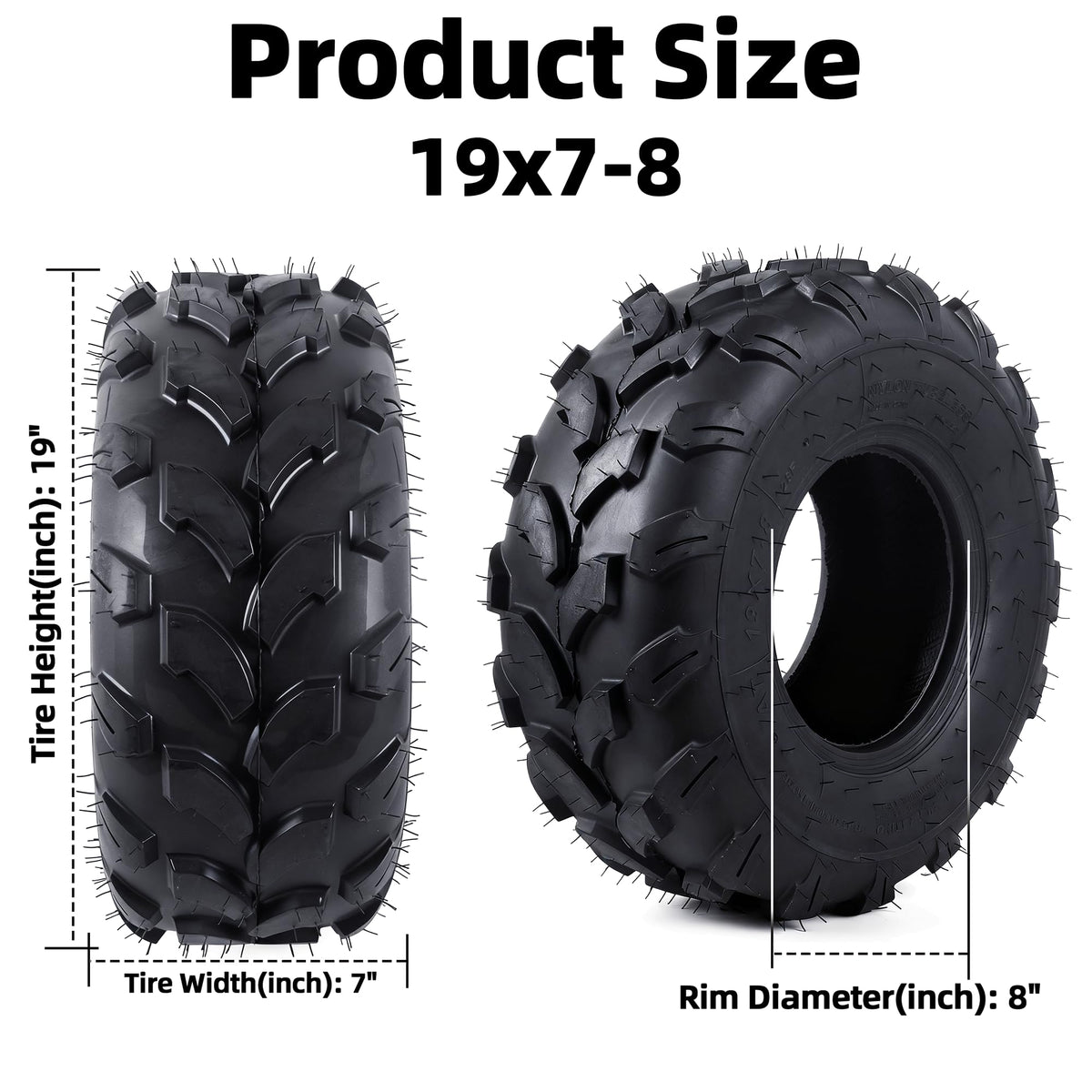 19x7-8 Tubeless All-Terrain ATV UTV Tires O485