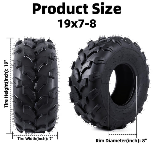 19x7-8 Tubeless All-Terrain ATV UTV Tires O485