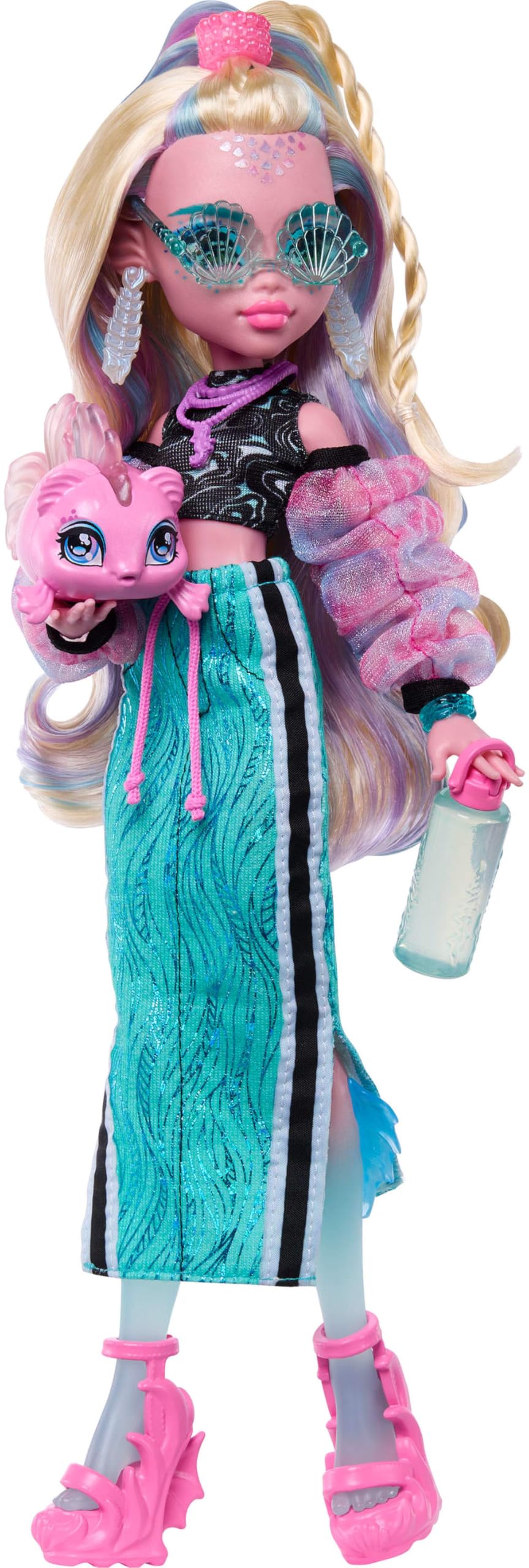 Blue Doll with Pet Piranha U2163