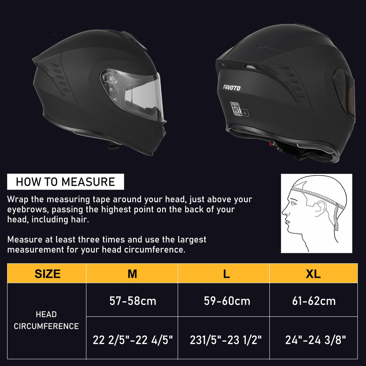 Full Face Motorcycle Helmet with Dual Visors D901