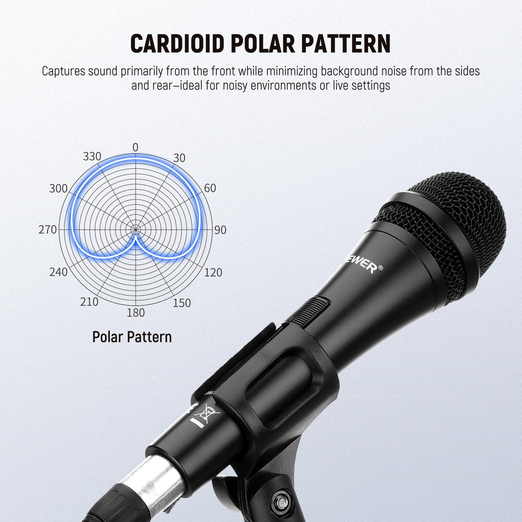 Cardioid Dynamic Microphone with XLR Cable Q85564