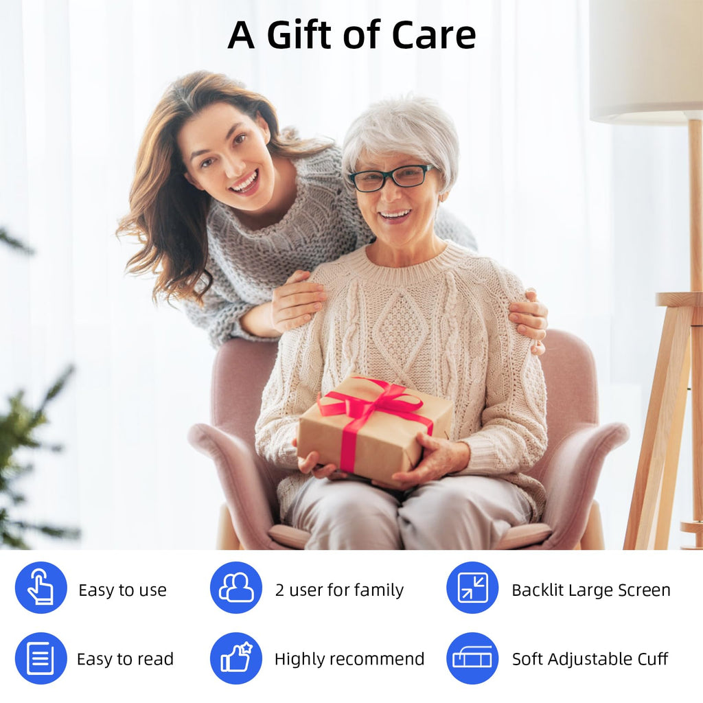 Automatic Upper Arm Blood Pressure Monitor with Adjustable Cuff G656