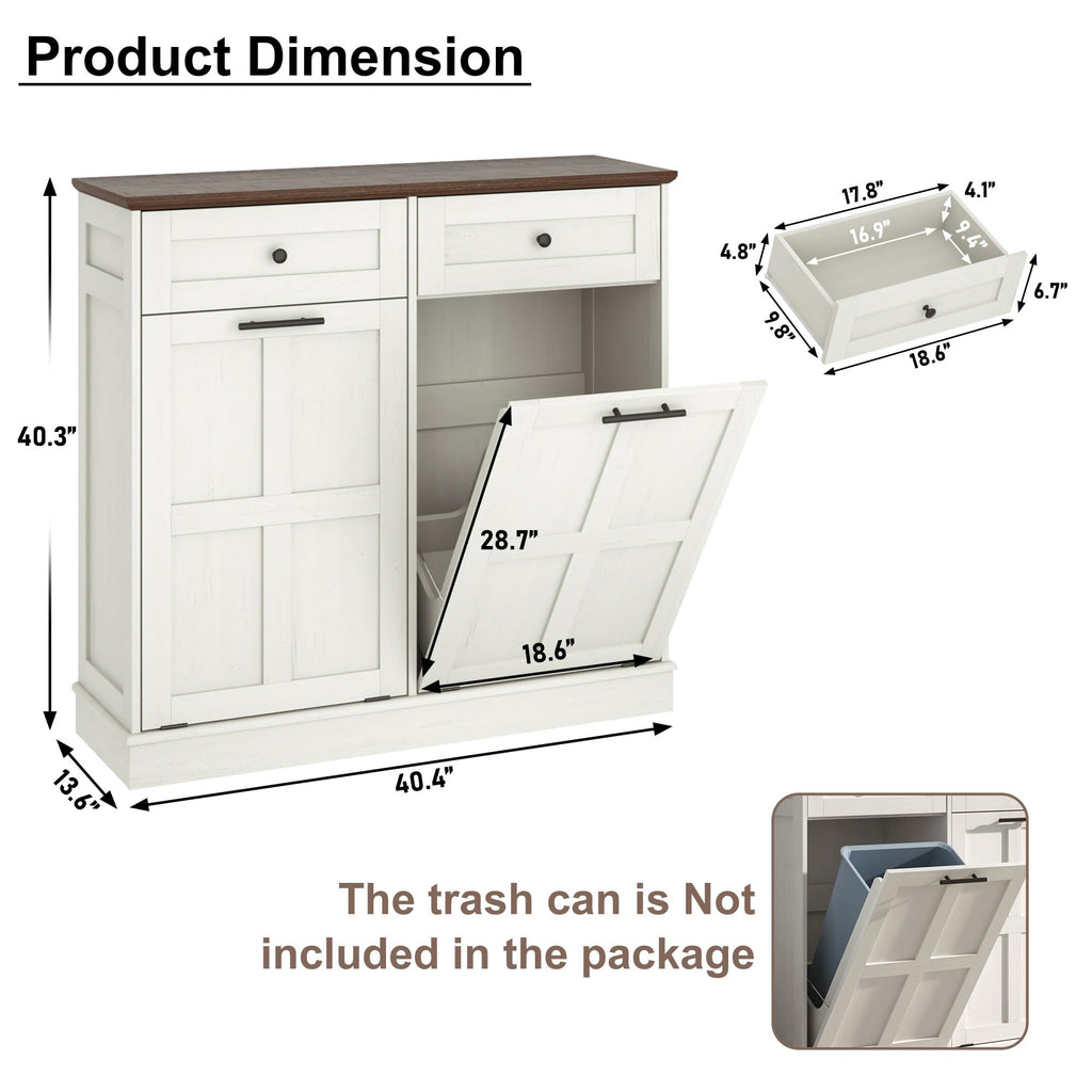 13 Gallon Double Tilt-Out Trash Can Cabinet G25465