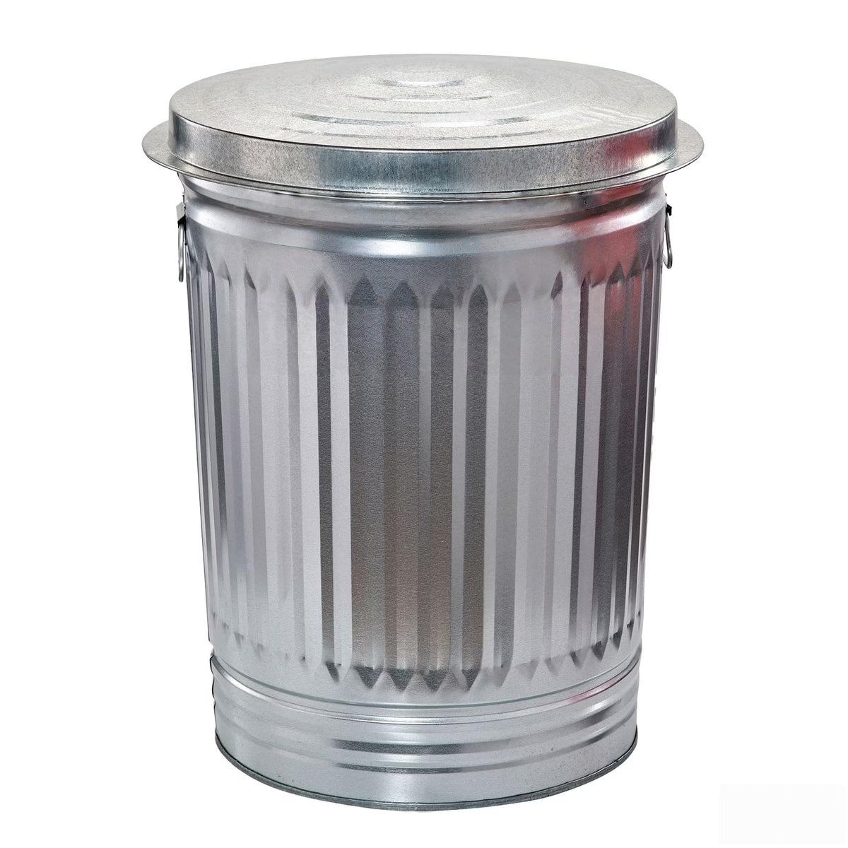 31 Gallon Galvanized Steel Trash Can with Lid D508