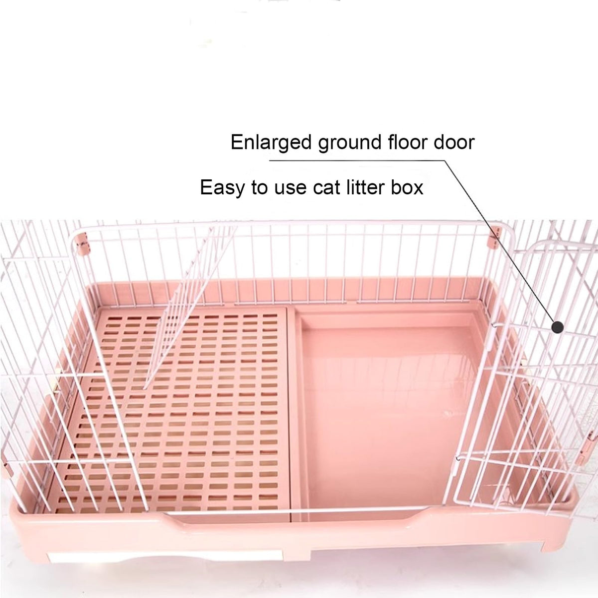 Foldable 4 Tier Detachable Cat Cage with Hammock Z80264