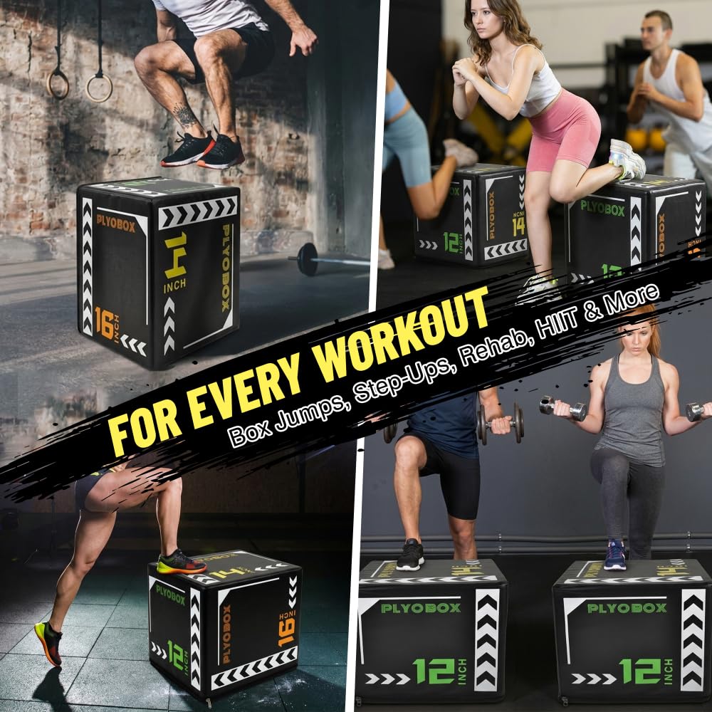 12/14/16 Inch 3-in-1 Plyometric Jump Box T519