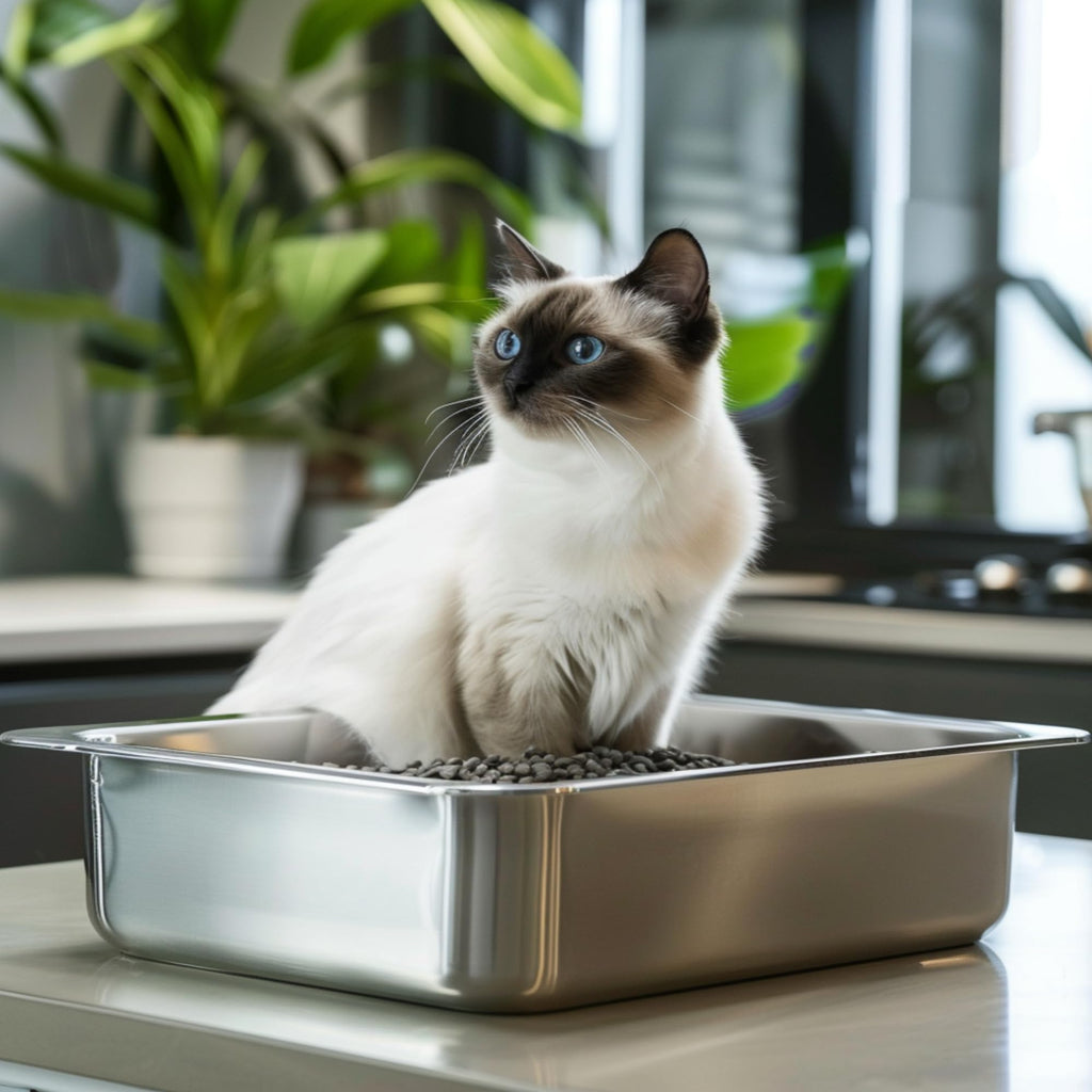 Large Stainless Steel Cat Litter Box S321