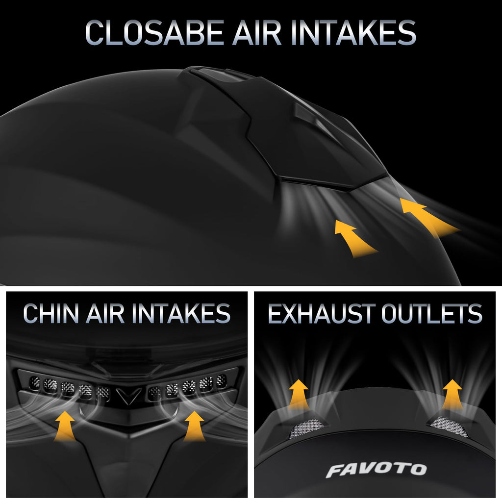 Full Face Motorcycle Helmet with Dual Visors D901