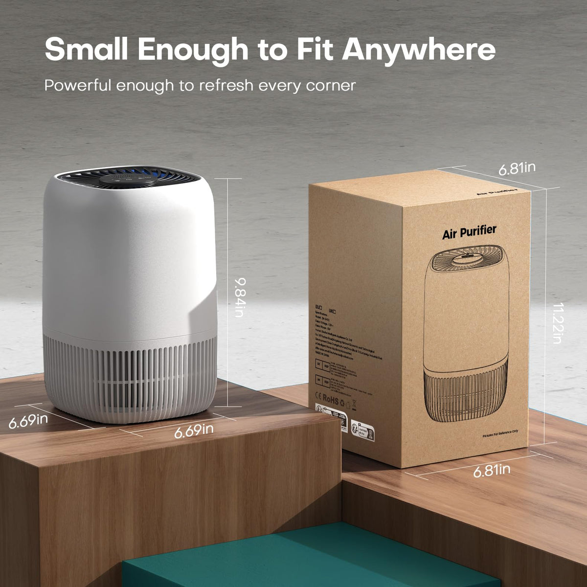 White High Efficiency Filter Air Purifier D1683