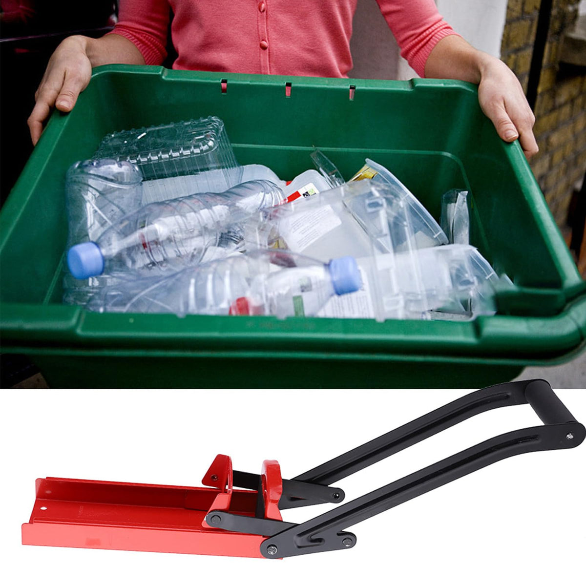 500ML Red Steel Can Crusher with Opener L15534