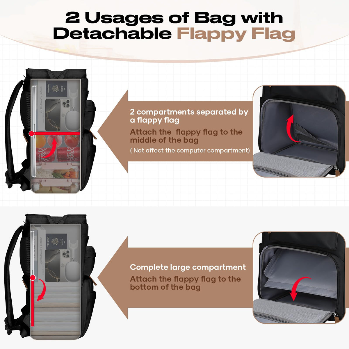 15.6-17.3" Laptop Backpack with Lunch Box U631