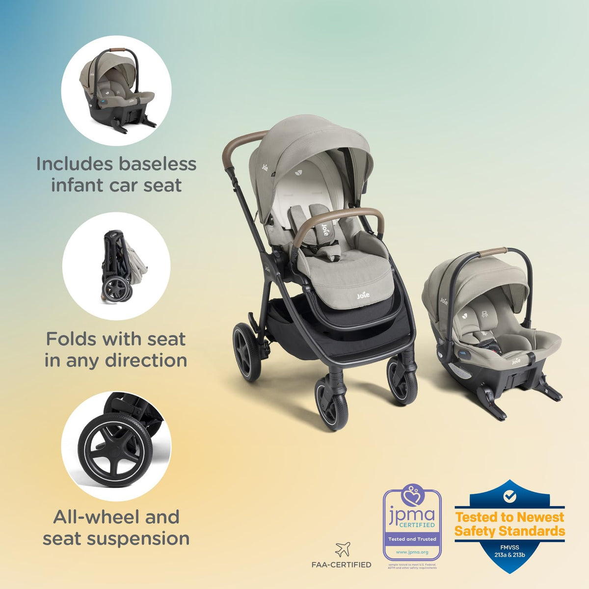 4-in-1 Stroller & Car Seat Travel System D4172
