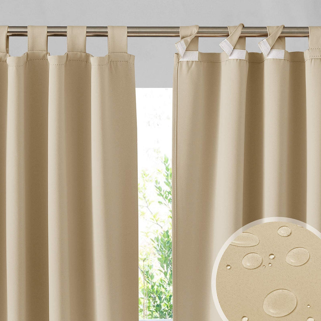 Waterproof Outdoor Curtains 2 Panels Q966044