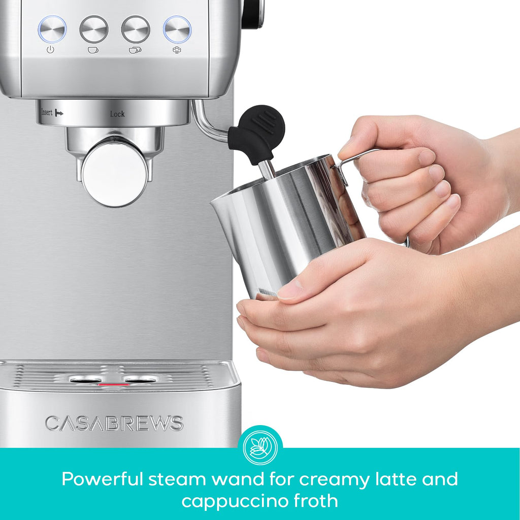 Stainless Steel Espresso Machine with Steam Wand C42642