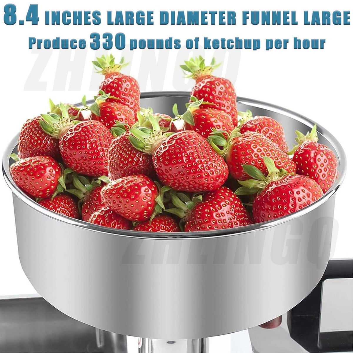 Electric Tomato Strainer Machine 330 lbs/hr 450W Stainless Steel E2060