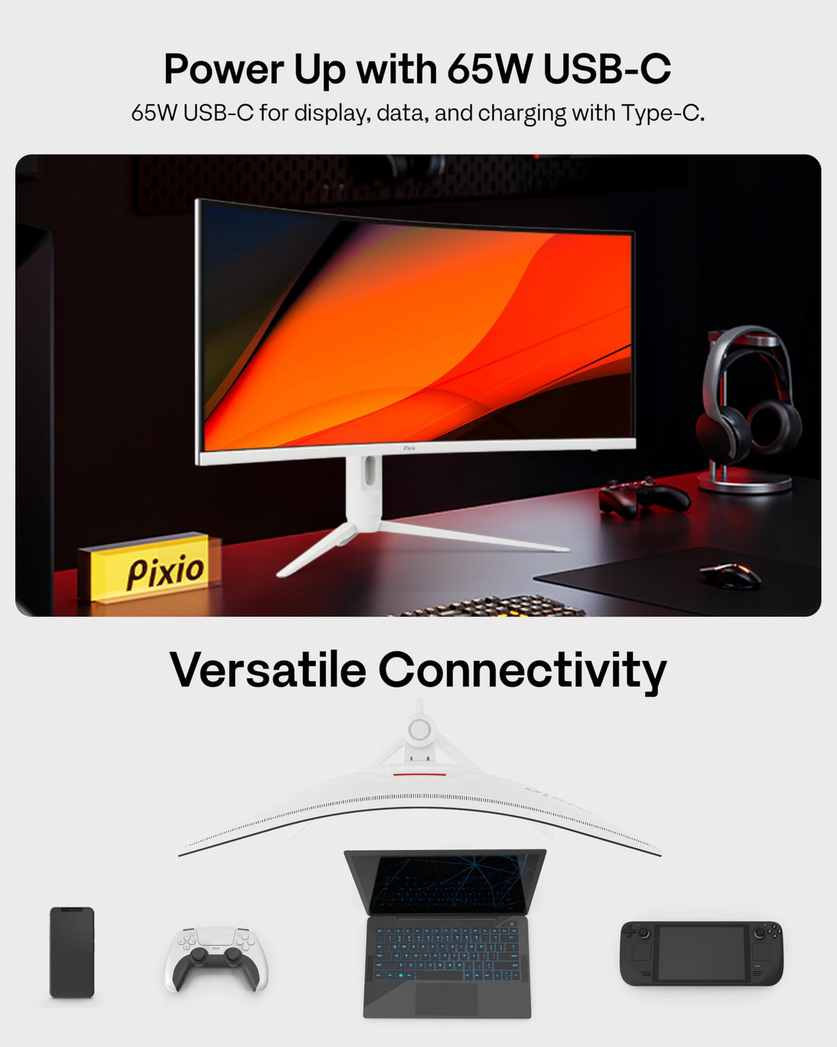 White 34" 180Hz Curved Gaming Monitor L5902